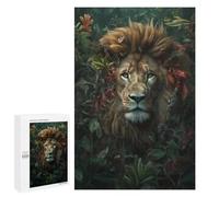 Puzzles pour Adultes Whimsical Flowers Lion Puzzles pour Adolescents, Jouets Anti-Stress, Décoration Murale, Cadeaux Uniques pour Anniversaire Et Noël 1000 PCS