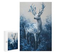Puzzles pour Adultes White Deer in Forest Puzzle pour Adultes - Décoration Murale - Idéal comme Cadeau 1000 PCS