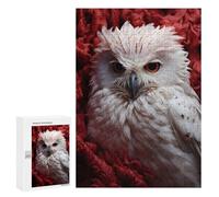 Puzzles pour Adultes White Owl in Flowers Puzzles pour Adolescents, Jouets Anti-Stress, Décoration Murale, Cadeaux Uniques pour Anniversaire Et Noël 300 PCS