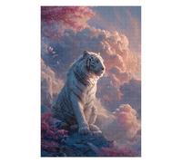 Puzzles pour Adultes White Tiger in Fantasy Land Puzzles pour Adolescents, Jouets Anti-Stress, Décoration Murale, Cadeaux Uniques pour Anniversaire Et Noël 1000pcs(75x50cm)