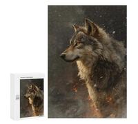 Puzzles pour Adultes Wild Wolf in Snowy Storm Puzzles pour Adolescents : Améliorent La Mémoire. Chaque Pièce Est Unique - Jouets Et Jeux Éducatifs 300 PCS
