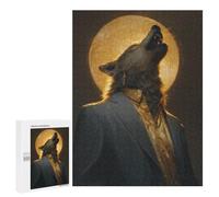 Puzzles pour Adultes Wolf Howling at Full Moon-9 Puzzles pour Adolescents : Améliorent La Mémoire. Chaque Pièce Est Unique - Jouets Et Jeux Éducatifs 500 PCS