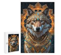 Puzzles pour Adultes Wolf King Adorned Puzzles pour Adolescents, Jouets Anti-Stress, Décoration Murale, Cadeaux Uniques pour Anniversaire Et Noël 1000 PCS