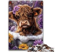 Puzzles pour Adultes Yak prenant Un Bain », Difficiles à réaliser, mais Amusants et Humoristiques, Cadeaux d'anniversaire, décoration Murale (50x75cm)