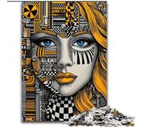 Puzzles pour Adultes Yeux psychédéliques 1000 pièces, Jeux éducatifs et Difficiles, Jouets à Faire soi-même avec Affiche et fiche de Questions Assorties, pour Les 14 Ans et Plus (50x75cm)
