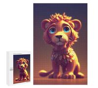 Puzzles pour Adultes1000 PCS Adorable Lion Cub Artwork Puzzles pour Adultes - Décoration Murale - Défi Difficile - Cadeaux Uniques d'anniversaire Et De Noël 1000 PCS