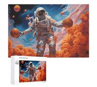 Puzzles pour Adultes1000 PCS Astronaut in Space with Basketball Puzzle Décoratif Mural - Niveau Difficile - Idéal comme Cadeau pour Toute La Famille 1000 PCS
