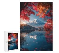 Puzzles pour Adultes1000 PCS Autumnal Lake Reflections Puzzles pour Adolescents pour S'amuser en Famille Difficile Et Stimulant Un pour Les Jeux 1000 PCS