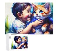 Puzzles pour Adultes1000 PCS Baby's First Cat Adventure Puzzle Décoratif Mural - Niveau Difficile - Idéal comme Cadeau pour Toute La Famille 1000 PCS