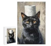 Puzzles pour Adultes1000 PCS Black Cat Funny Puzzles pour Adultes - Décoration Murale - Défi Difficile - Cadeaux Uniques d'anniversaire Et De Noël 1000 PCS