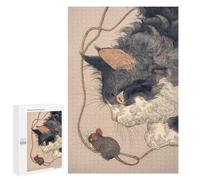 Puzzles pour Adultes1000 PCS Cat and Mouse Illustration Puzzles pour Adultes - Jeu De Réflexion, Analyse Et Logique - Cadeaux Anti-Stress 1000 PCS