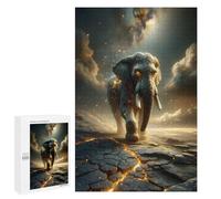 Puzzles pour Adultes1000 PCS Celestial Elephant on Cracked Earth Puzzles pour Adultes, Jeu De Réflexion, Décoration Intérieure, Aide À Stimuler Le Cerveau 1000 PCS