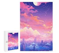 Puzzles pour Adultes1000 PCS City Skyline Sunset Puzzles pour Adultes Cadeau d'anniversaire Difficile Et Stimulant Cadeaux d'anniversaire Uniques 1000 PCS