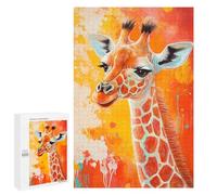 Puzzles pour Adultes1000 PCS Colorful Giraffe Art Print -1 Puzzles pour Adolescents pour S'amuser en Famille Difficile Et Stimulant Un pour Les Jeux 1000 PCS