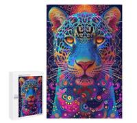 Puzzles pour Adultes1000 PCS Colorful Leopard Art Print-3 Puzzles pour Adolescents pour S'amuser en Famille Difficile Et Stimulant Un pour Les Jeux 1000 PCS