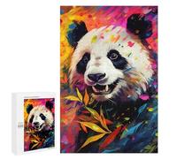 Puzzles pour Adultes1000 PCS Colorful Panda Portrait-2 Puzzle Décoratif Mural - Niveau Difficile - Idéal comme Cadeau pour Toute La Famille 1000 PCS