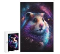 Puzzles pour Adultes1000 PCS Cosmic Hamster Art Print-2 Puzzle pour Adultes - Jeu De Réflexion - Assemblage De Motifs - Idée Cadeau Unique pour Un Anniversaire 1000 PCS