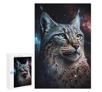 Puzzles pour Adultes1000 PCS Cosmic Lynx Portrait-12 Puzzles pour Adultes Jeux Relaxants Course De Vitesse Manuelle Activités Amusantes À La Maison 1000 PCS