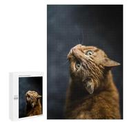 Puzzles pour Adultes1000 PCS Curious Ginger Cat Puzzle, Jeu De Réflexion Et De Logique, Idéal comme Cadeau pour Toute La Famille 1000 PCS