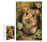 Puzzles pour Adultes1000 PCS Cute Mouse in A Floral Setting Puzzle, Jeu De Réflexion Et De Logique, Idéal comme Cadeau pour Toute La Famille 1000 PCS