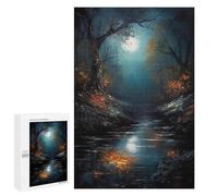 Puzzles pour Adultes1000 PCS Dark Moon Forest Puzzles pour Adultes - Décoration Murale - Défi Difficile - Cadeaux Uniques d'anniversaire Et De Noël 1000 PCS