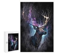 Puzzles pour Adultes1000 PCS Deer Head Colorful Puzzles pour Adultes - Décoration Murale - Défi Difficile - Cadeaux Uniques d'anniversaire Et De Noël 1000 PCS