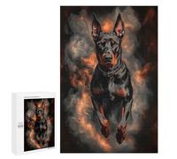 Puzzles pour Adultes1000 PCS Doberman in Smoke Puzzles pour Adultes - Jouets À Monter Soi-même - Décoration Murale - Cadeaux Uniques d'anniversaire Et De Noël 1000 PCS