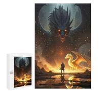 Puzzles pour Adultes1000 PCS Dragon Confrontation Hero and Beasts Puzzle pour Adultes - Jeu Manuel - Décoration Et d'anniversaire 1000 PCS