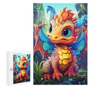 Puzzles pour Adultes1000 PCS Dragon in Fantasy Forest Puzzle Décoratif Mural - Niveau Difficile - Idéal comme Cadeau pour Toute La Famille 1000 PCS