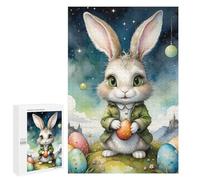 Puzzles pour Adultes1000 PCS Easter Bunny with Eggs-2 Puzzles pour Adultes Jeux De Société Cadeaux pour Femmes Cadeaux d'anniversaire Uniques 1000 PCS
