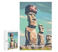 Puzzles pour Adultes1000 PCS Easter Island Statues Puzzles pour Adultes, Jeu De Réflexion, Décoration Intérieure, Aide À Stimuler Le Cerveau 1000 PCS