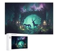 Puzzles pour Adultes1000 PCS Enchanted Forest with Mystical Creatures Puzzle pour Adultes, Jouet, Décoration Murale, Passe-Temps, Cadeaux Uniques d'anniversaire Et De Noël 1000 PCS