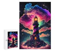 Puzzles pour Adultes1000 PCS Enchanted Lighthouse Sky Puzzles pour Adultes - Décoration Murale - Loisirs À La Maison - Activités Amusantes À Faire chez Soi 1000 PCS