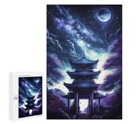 Puzzles pour Adultes1000 PCS Enchanted Night Pagoda Scene Puzzles pour Adolescents pour S'amuser en Famille Difficile Et Stimulant Un pour Les Jeux 1000 PCS