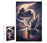 Puzzles pour Adultes1000 PCS Enchanted Swan Lake Puzzles pour Adolescents pour S'amuser en Famille Difficile Et Stimulant Un pour Les Jeux 1000 PCS