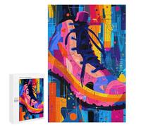 Puzzles pour Adultes1000 PCS Expressionist Geometry Sneaker - Vibrant Abstract Street Art Puzzles pour Adultes, Jeu De Réflexion, Décoration Intérieure, Aide À Stimuler Le Cerveau 1000 PCS