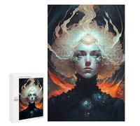 Puzzles pour Adultes1000 PCS Flame-Wrapped Mystic Puzzles pour Adultes - Décoration Murale - Défi Difficile - Cadeaux Uniques d'anniversaire Et De Noël 1000 PCS