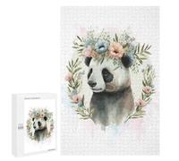 Puzzles pour Adultes1000 PCS Floral Panda Bear Painting Puzzle, Jeu De Réflexion Et De Logique, Idéal comme Cadeau pour Toute La Famille 1000 PCS