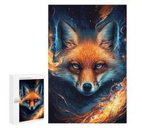 Puzzles pour Adultes1000 PCS Fox Spirit Fire Art Print Puzzles pour Adolescents pour S'amuser en Famille Difficile Et Stimulant Un pour Les Jeux 1000 PCS