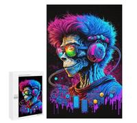Puzzles pour Adultes1000 PCS Future Monkey DJ Puzzle Décoratif Mural - Niveau Difficile - Idéal comme Cadeau pour Toute La Famille 1000 PCS