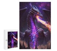 Puzzles pour Adultes1000 PCS Galactic Dragon Breath Artwork -3 Puzzles pour Adultes - Décoration Murale - Défi Difficile - Cadeaux Uniques d'anniversaire Et De Noël 1000 PCS