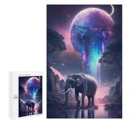 Puzzles pour Adultes1000 PCS Galactic Elephant Majesty -3 Puzzles pour Adultes - Décoration Murale - Défi Difficile - Cadeaux Uniques d'anniversaire Et De Noël 1000 PCS