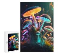 Puzzles pour Adultes1000 PCS Glowing Forest Mushrooms Puzzles pour Adolescents pour S'amuser en Famille Difficile Et Stimulant Un pour Les Jeux 1000 PCS