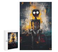 Puzzles pour Adultes1000 PCS Haunted Silence - Expressive Abstract Figure Art Puzzles pour Adultes, Jeu De Réflexion, Décoration Intérieure, Aide À Stimuler Le Cerveau 1000 PCS