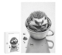 Puzzles pour Adultes1000 PCS Hedgehog Coffe Puzzles pour Adultes - Jeu De Réflexion, Analyse Et Logique - Cadeaux Anti-Stress 1000 PCS