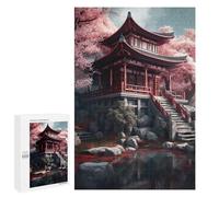 Puzzles pour Adultes1000 PCS Japanese Architecture Puzzle pour Adultes : Un Jeu Manuel Amusant Et Anti-Stress, Idéal pour Se Détendre 1000 PCS