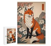 Puzzles pour Adultes1000 PCS Japanese Art Kitsune Puzzles pour Adultes - Décoration Murale - Défi Difficile - Cadeaux Uniques d'anniversaire Et De Noël 1000 PCS