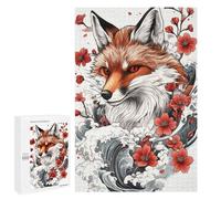 Puzzles pour Adultes1000 PCS Japanese Fox Tattoo Puzzles pour Adultes - Décoration Murale - Défi Difficile - Cadeaux Uniques d'anniversaire Et De Noël 1000 PCS