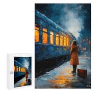 Puzzles pour Adultes1000 PCS Last Train - A Pause Before The Goodbye Puzzles pour Adolescents, Jouets Anti-Stress, Cadeaux pour Femmes, Activités Amusantes À La Maison 1000 PCS