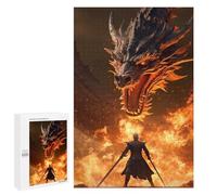Puzzles pour Adultes1000 PCS Legendary Fire Dragon Puzzles pour Adultes - Décoration Murale - Défi Difficile - Cadeaux Uniques d'anniversaire Et De Noël 1000 PCS